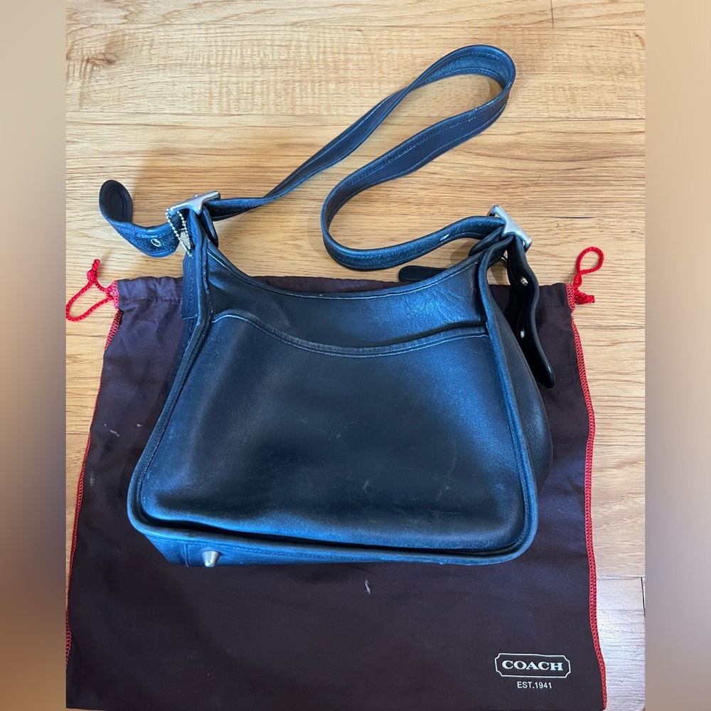 Vintage Coach Legacy Black Leather Bag
